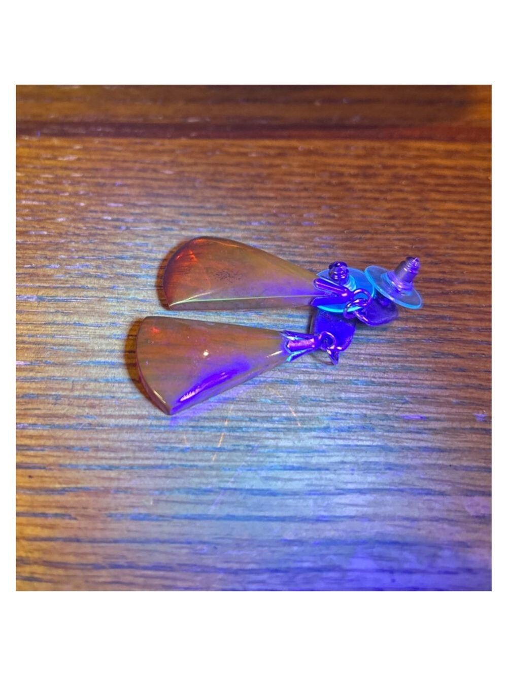 Women's vintage amber and Silver tone Drop Earrings, One Size - Picture 5 of 5